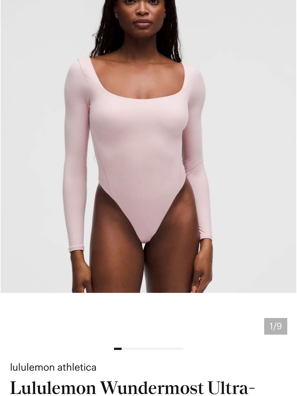 Lululemon Wundermost Ultra-Soft Nulu Square-Neck Long-Sleeve Bodysuit Size M